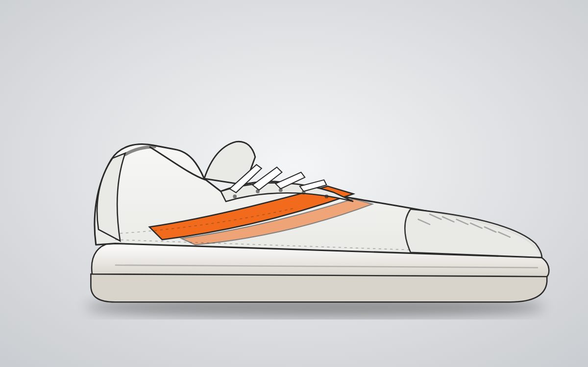 Clean sneaker after professional cleaning