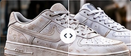 Before and after: White leather low-top – Standard Clean