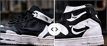 Before and after: Black & white leather – Deep Clean