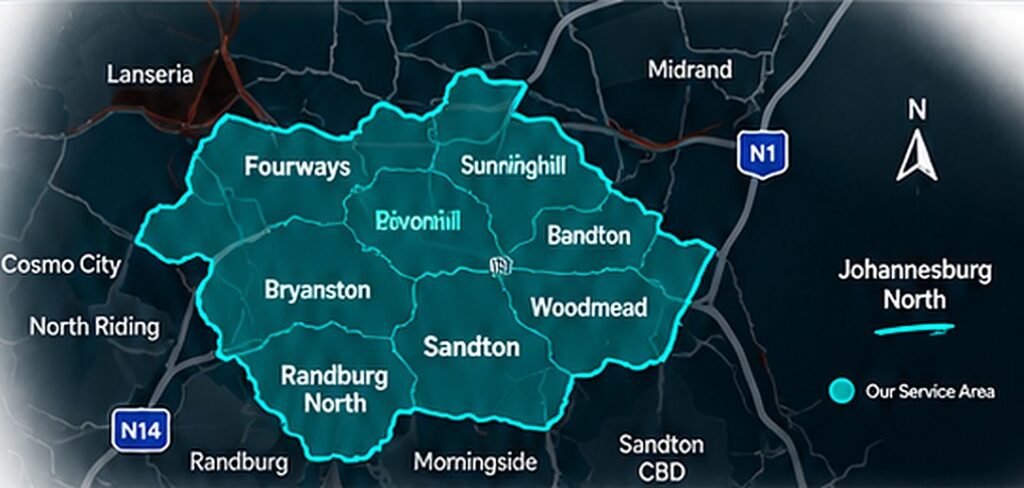 Map of Woodmead, Johannesburg North